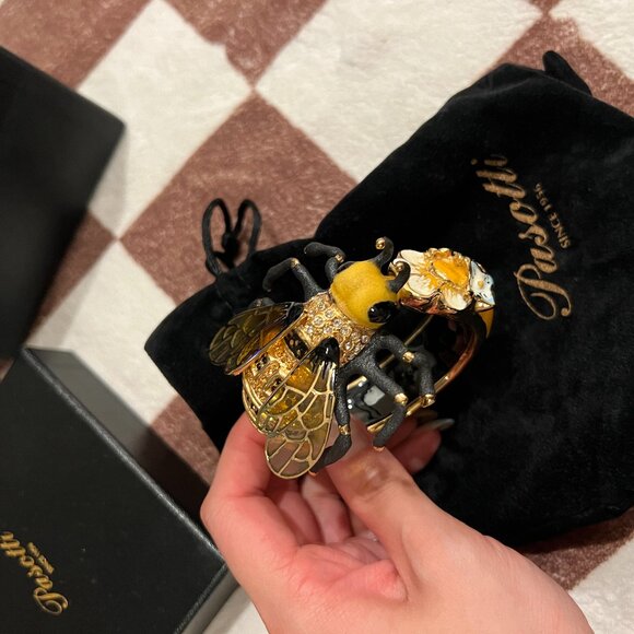 Pasotti Bijoux Bee Bracelet - Enamel and Swarovski Crystals - MADE IN ITALY - Picture 4 of 6